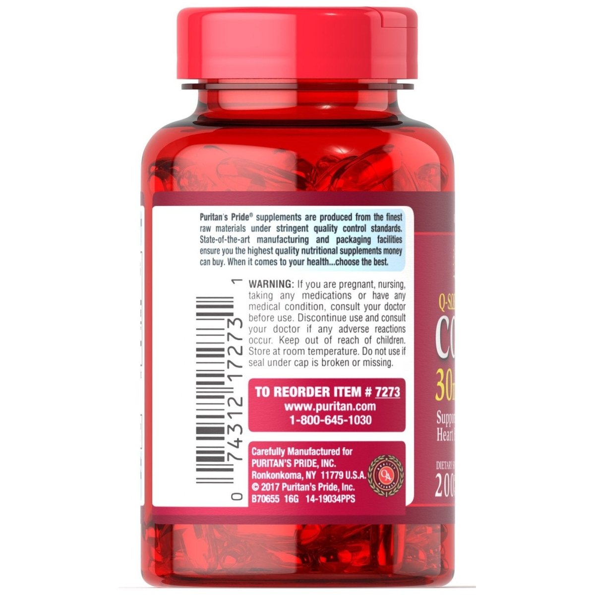 PURITANS PRIDE CO Q10 100MG SOFTGEL 30s