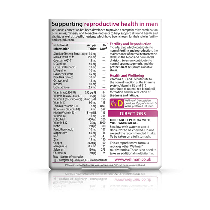 VITABIOTICS WELLMAN CONCEPTION TAB 30s