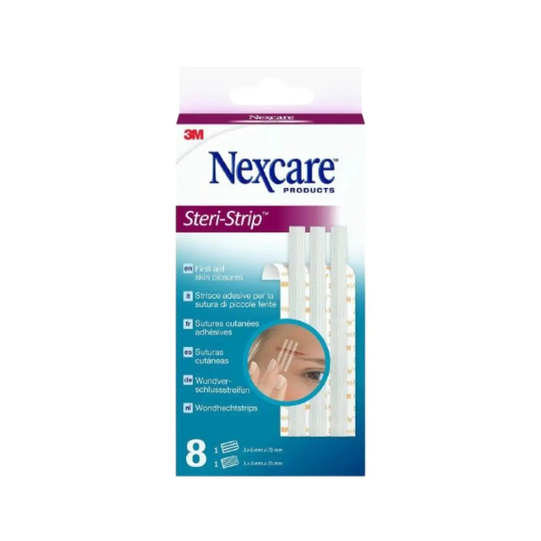 3M Nexcare Steri-Strip Skin Closures 8s R150C - Sterile Adhesive Wound Closures