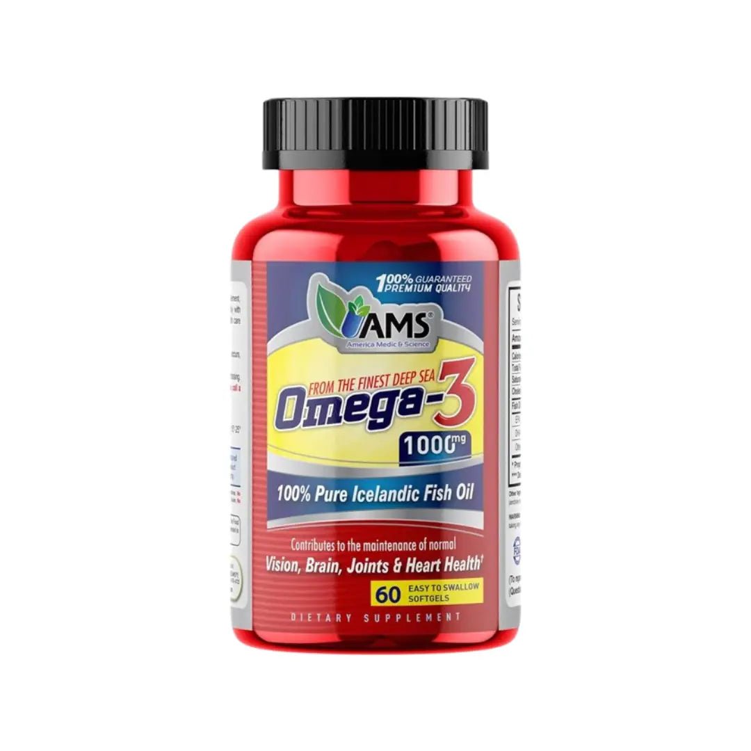 AMS Omega 3 1000mg Softgel 60s – Daily Fish Oil Supplement