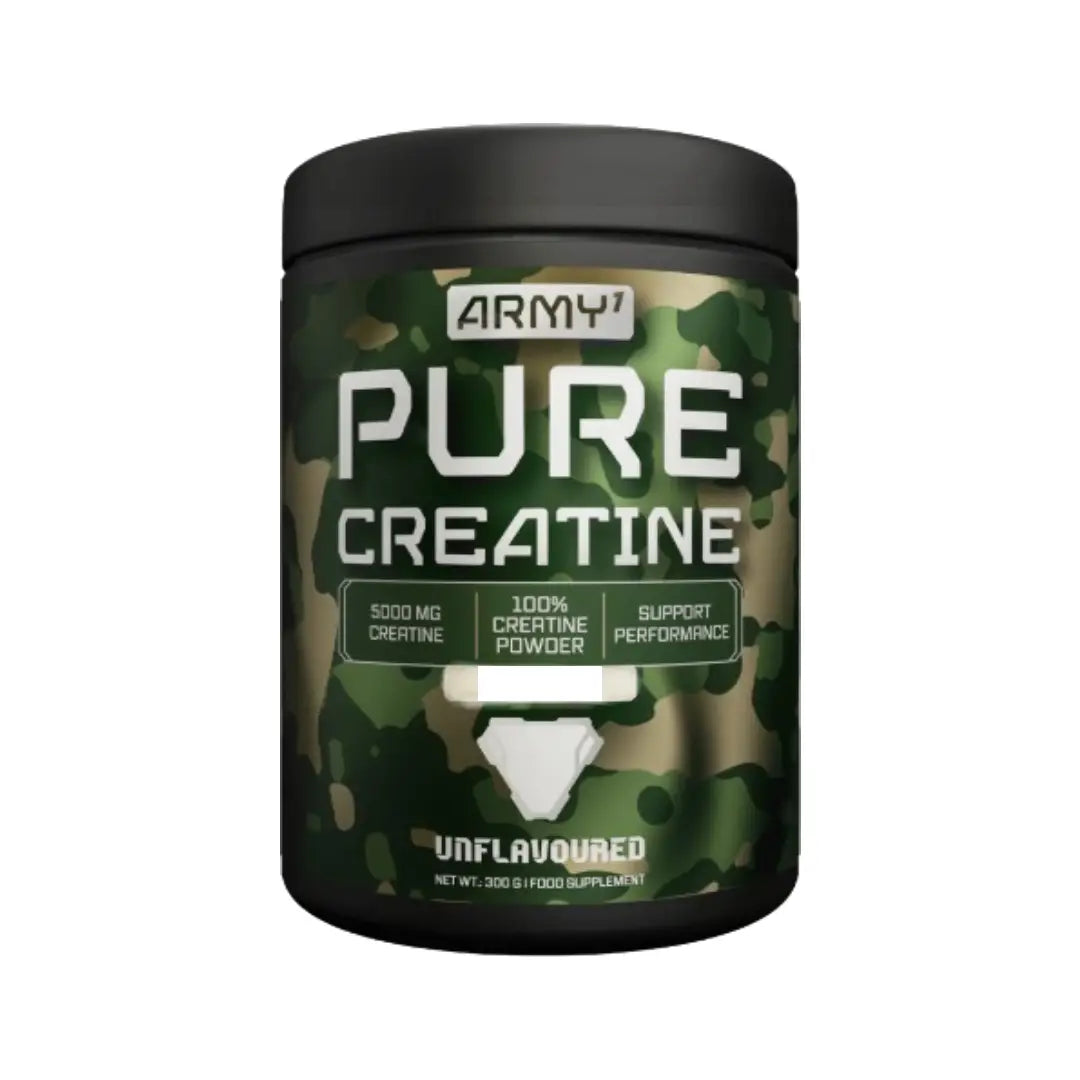 Army 1 Pure Creatine Monohydrate Powder – Unflavored - 500g (100 Servings)
