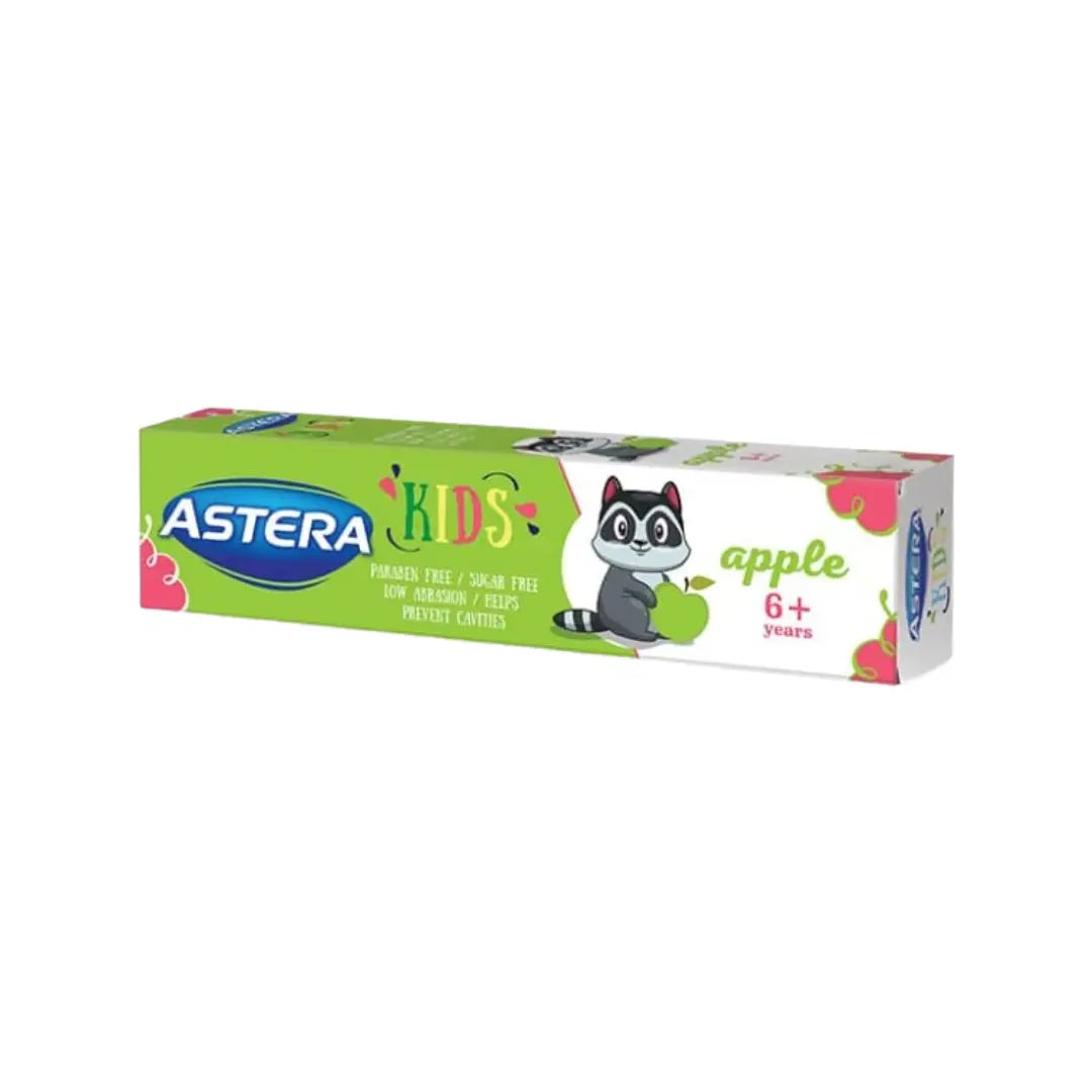 Astera Kids Apple Toothpaste 6+ Years 50ml | Gentle Fluoride Children’s Toothpaste for Daily Oral Care