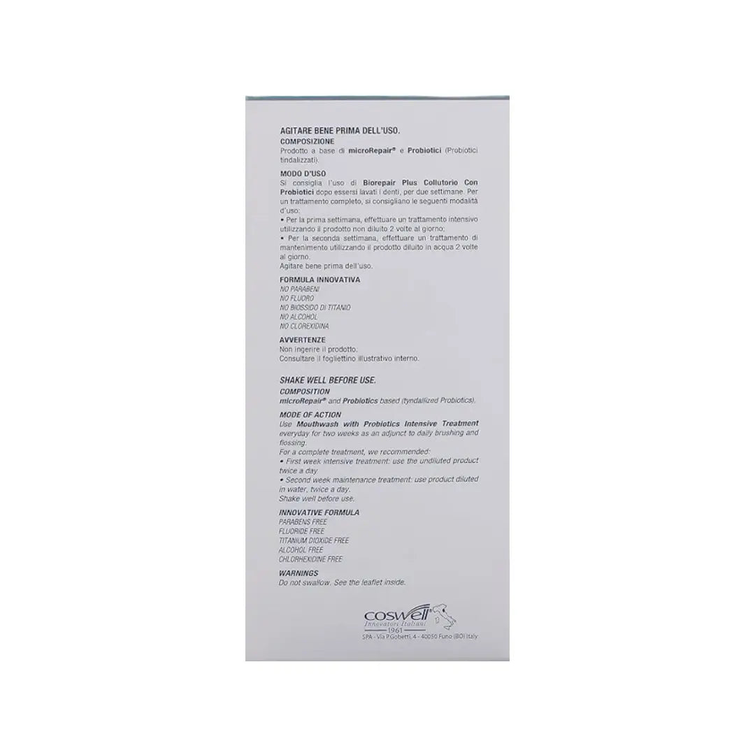 BIOREPAIR Plus Oral Care Mouthwash with Probiotic 250ml