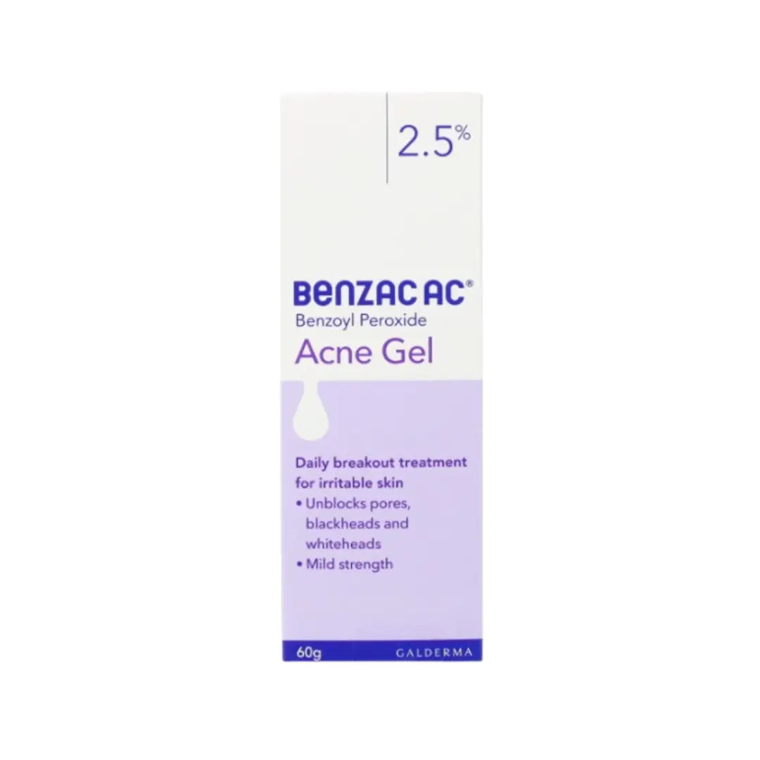 Benzac AC Acne Gel 2.5% – 60g | Anti-Acne Treatment Gel for Clearer Skin