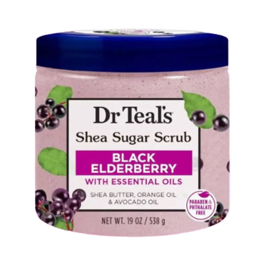 Dr. Teals Shea Butter Sugar Scrub Black Elderberry 538G