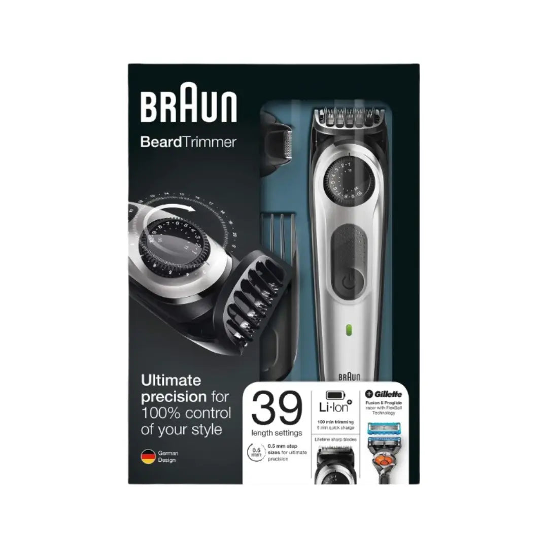 Braun Beard Trimmer BT5065 – Precision Grooming Kit with 39 Length Settings & Cordless Use