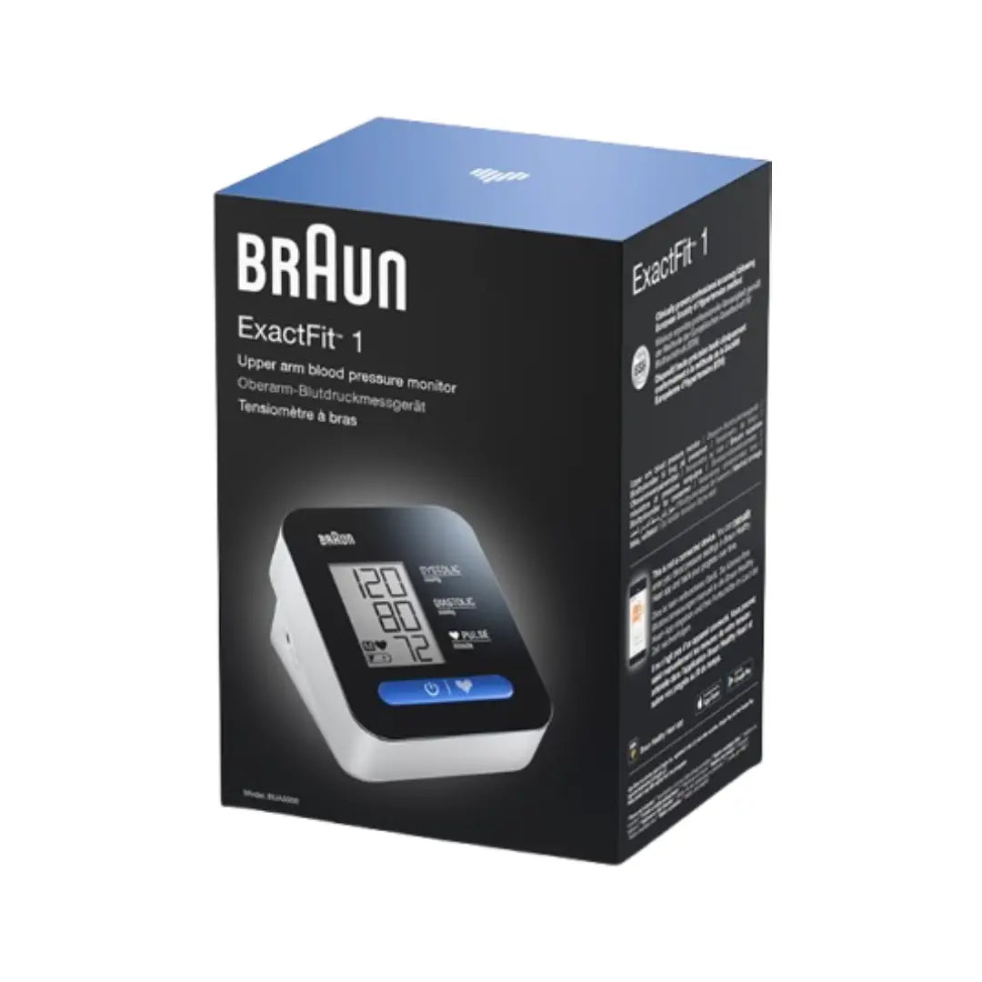 Braun ExactFit 1 Upper Arm Blood Pressure Monitor BUA5000 – Digital BP Monitor with Easy One-Button Operation