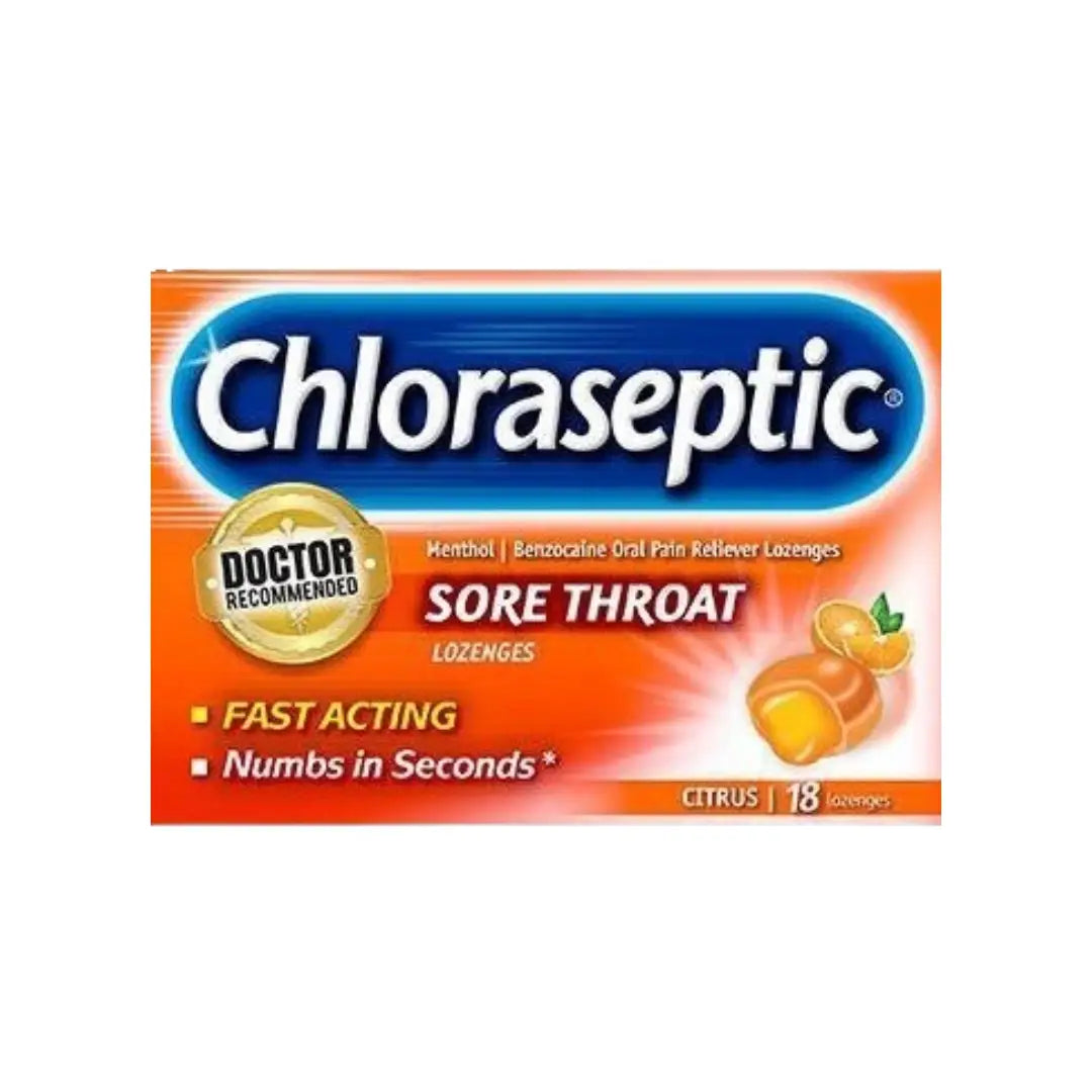 Chloraseptic Sore Throat Lozenges Citrus– fast-soothing lozenges for throat discomfort
