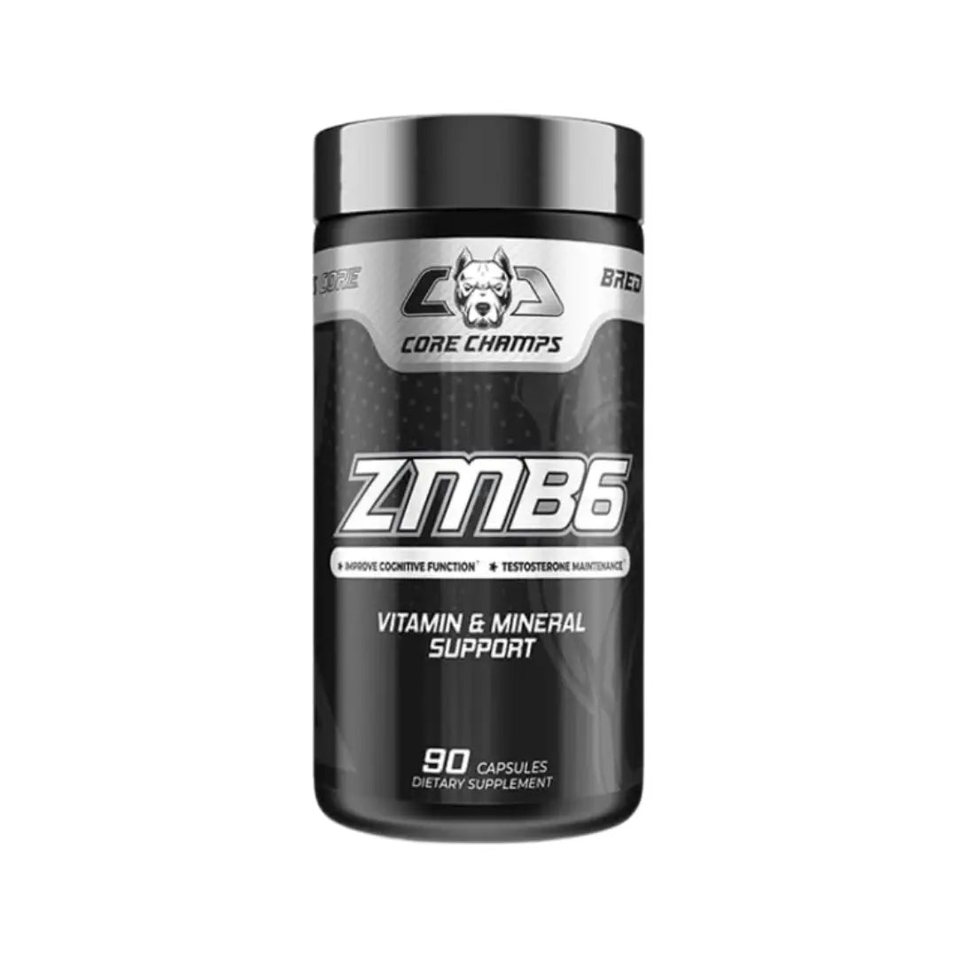 Core Champs ZMB6 Capsules – Zinc Magnesium Vitamin B6 Supplement 90 Capsules