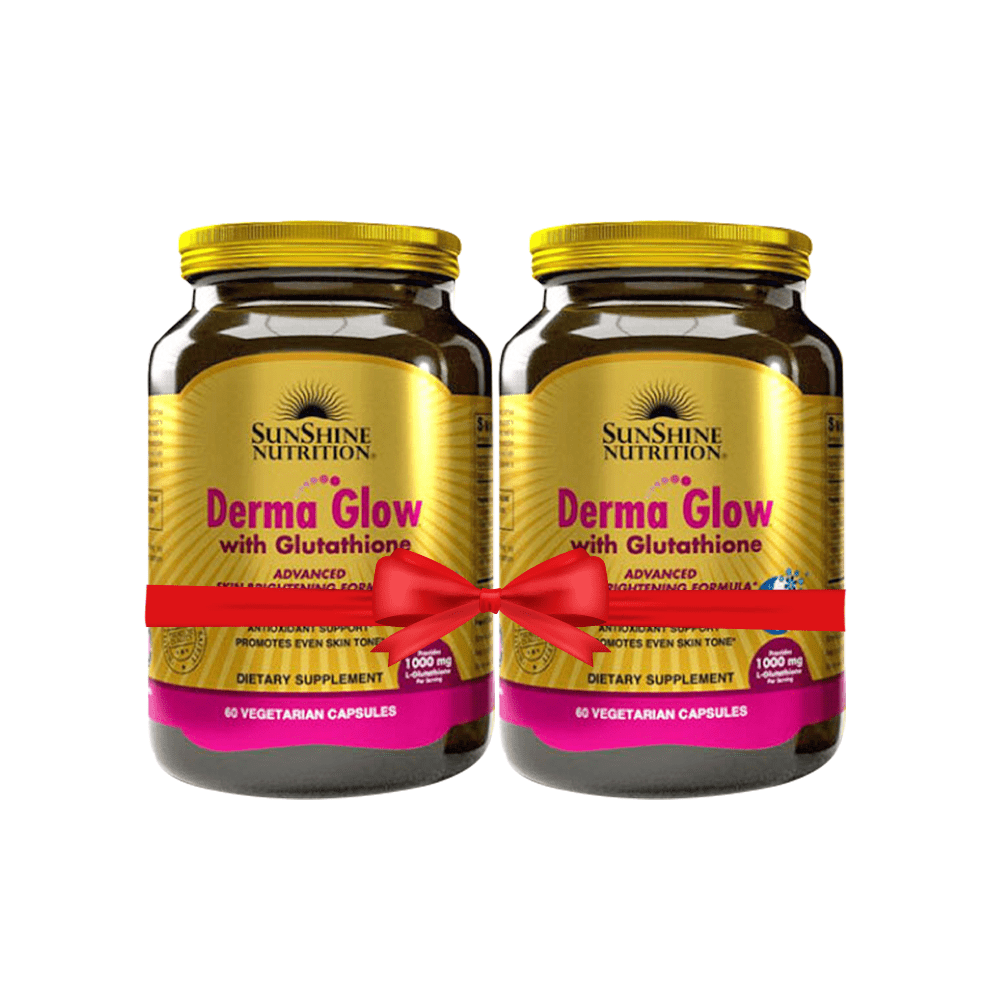 Super Combo Offer: Sunshine Nutrition Derma Glow with Glutathione 1000mg Cap 60s 2 Packs