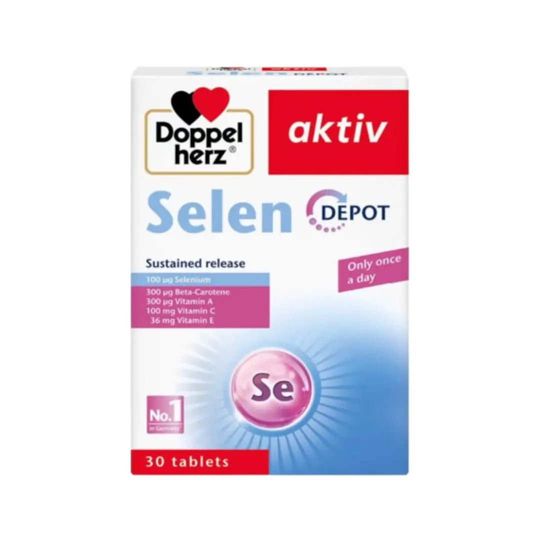 Doppelherz Aktiv Selen Depot Tablets 30s – Time-Release Selenium & Antioxidant Supplement for Daily Wellness