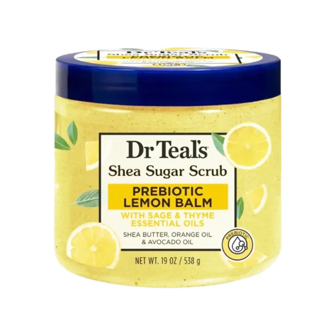 Dr. Teals Shea Sugar Scrub Prebiotic Lemon Balm 538G