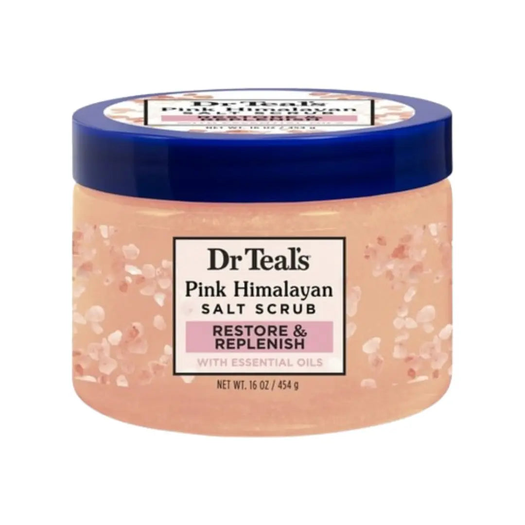 Dr. Teals Epsom Salt Restore & Replenish Pink Himalayan Salt Scrub 454G
