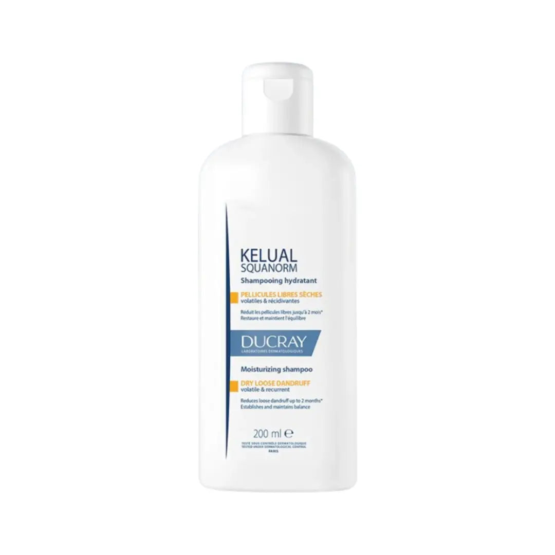 Ducray Squanorm Anti-Dry Dandruff Shampoo 200ml bottle for dry scalp care