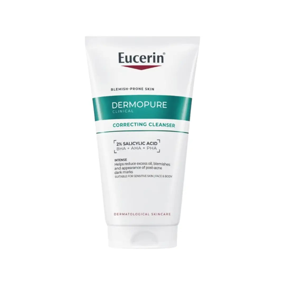 Eucerin DermoPure Clinical Correcting Cleanser 150ml – Exfoliating Face Wash for Blemish-Prone Skin