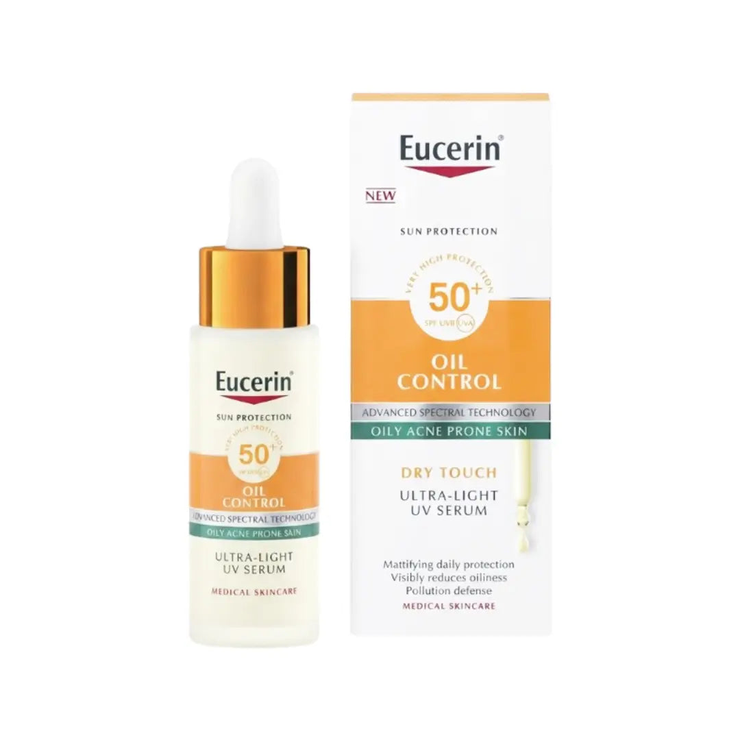 Eucerin Oil Control SPF50+ UV Serum 30ml – Mattifying Facial Sunscreen for Oily Skin