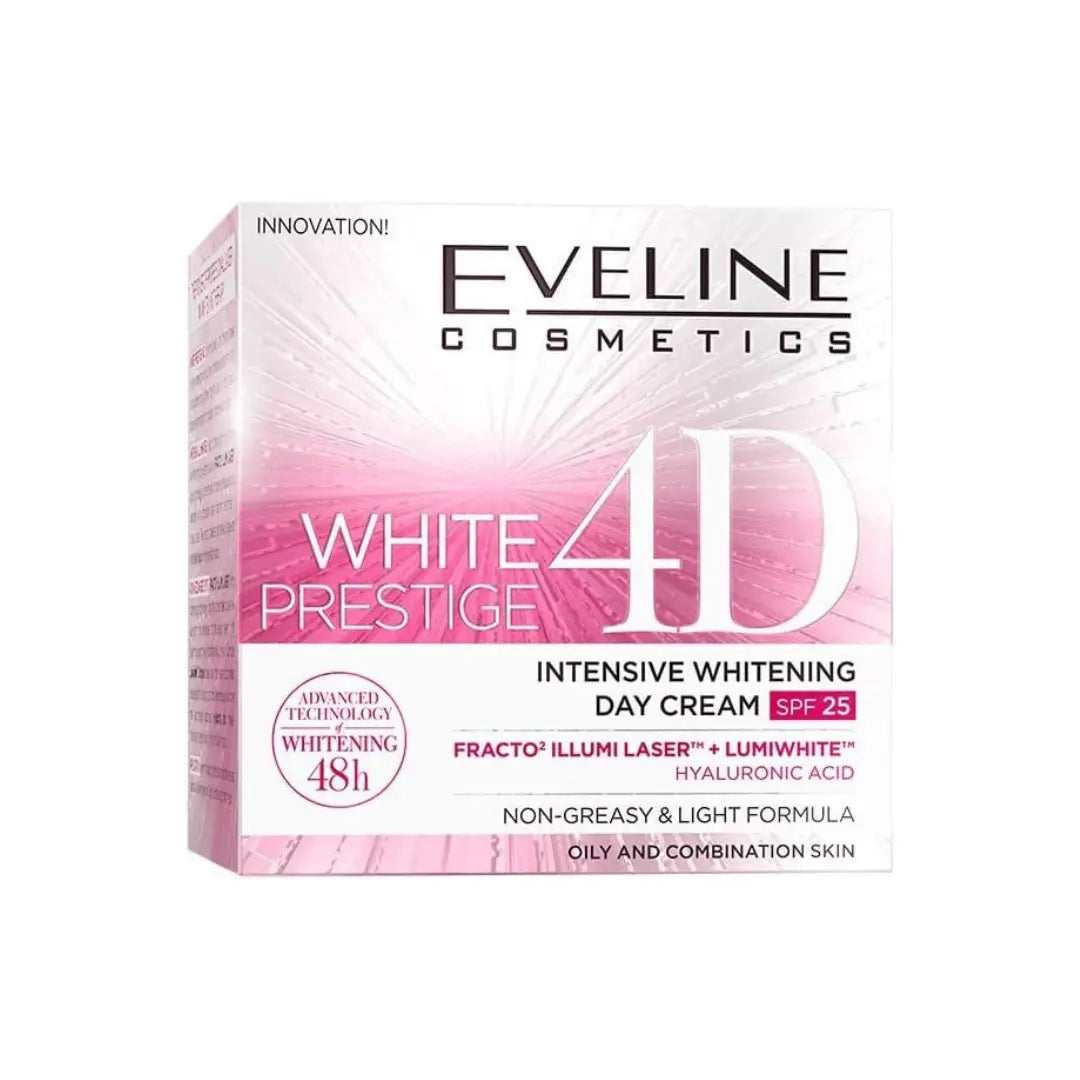 Eveline White Prestige 4D Whitening Day Cream SPF25 50ml – Brightening Face Cream