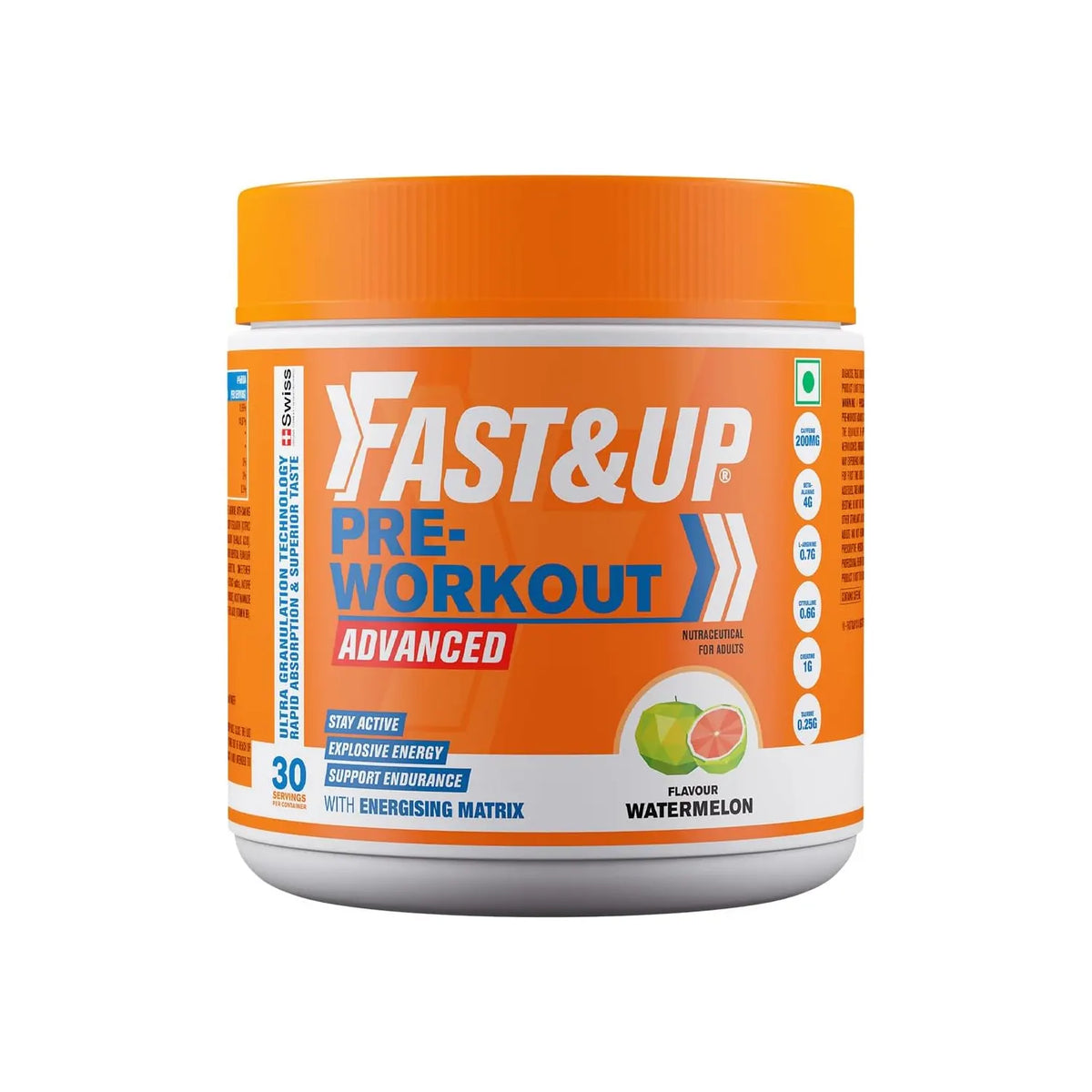 Fast&Up Pre-Workout 300g Orange Serv 30