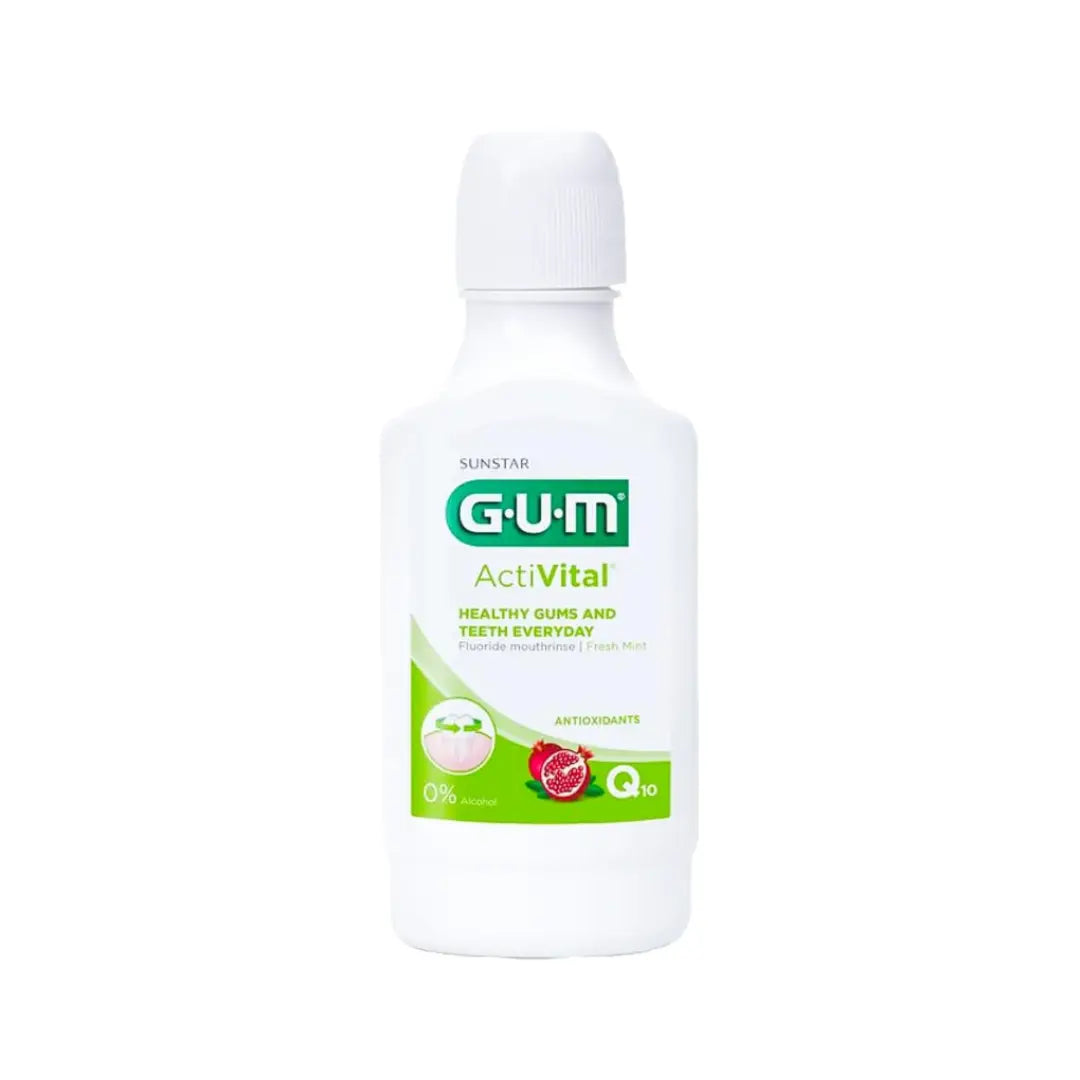 GUM ActiVital Mouthrinse Fresh Mint 300ml | Daily Oral Care Mouthwash | Gum Health & Fresh Breath