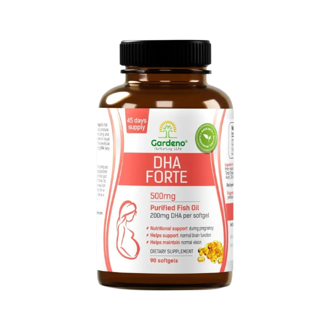 Gardeno DHA Forte 500mg Softgels 90s – Omega DHA Supplement for Brain & Eye Development Support