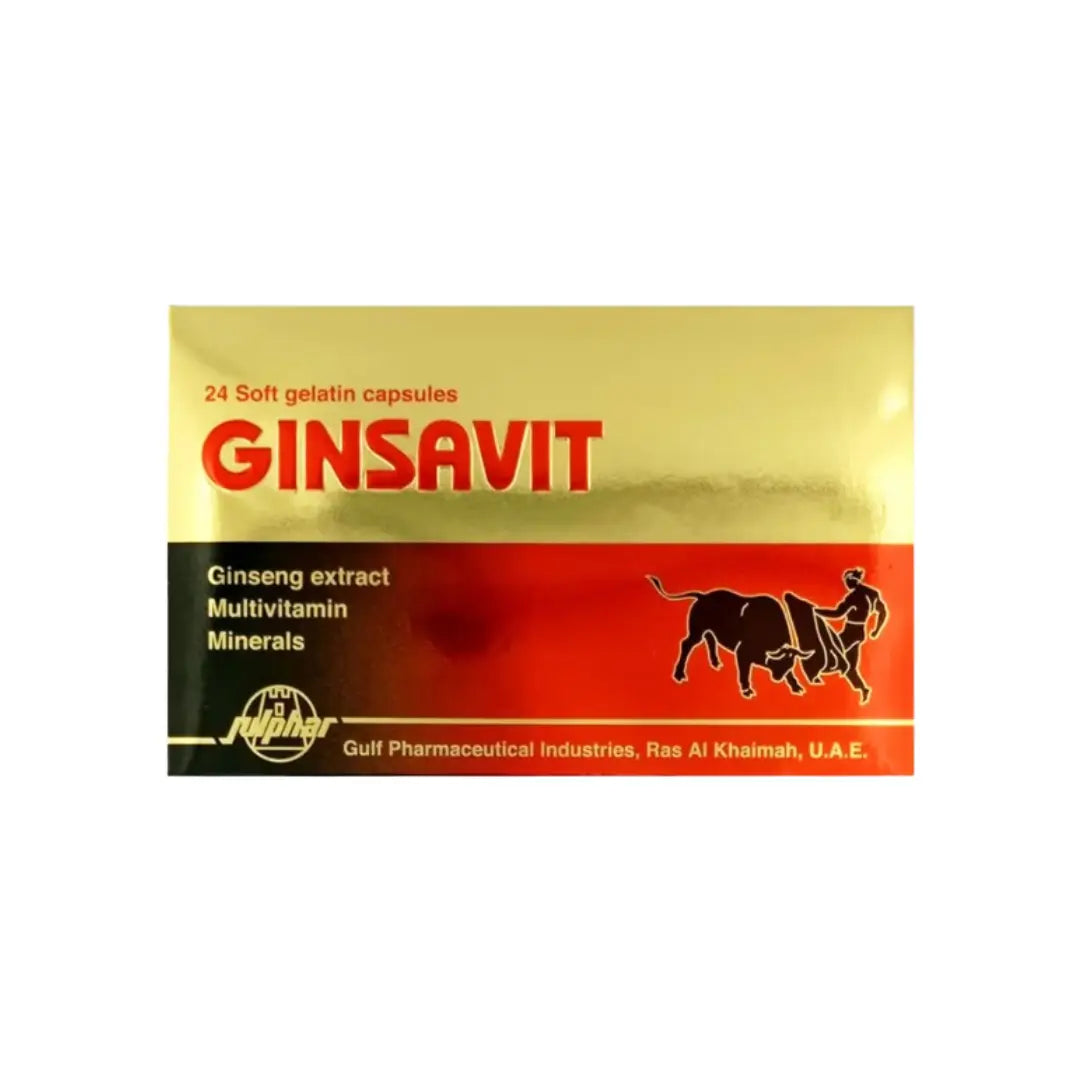 Ginsavit Multivitamin Capsules 24s Energy and Immunity Support Daily Multivitamin Supplement