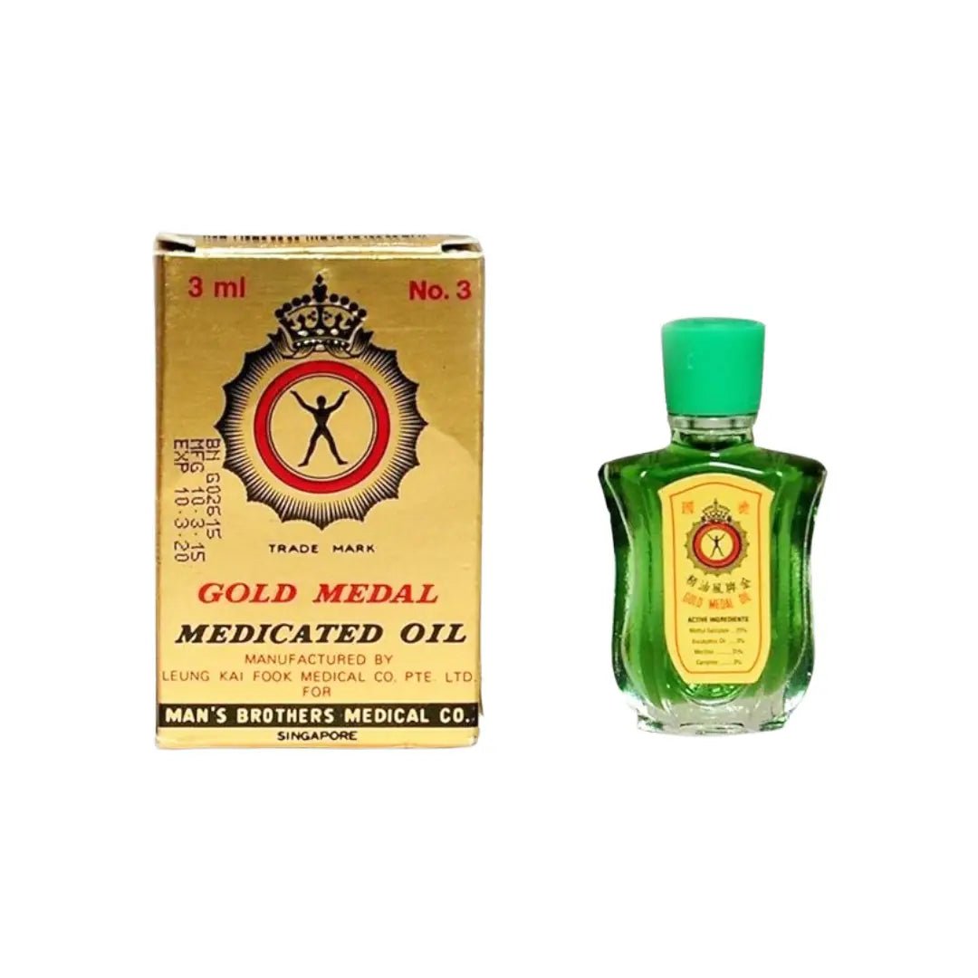 Gold Medal Medicated Oil 3ML No.3 for quick relief from body pain and muscle aches
