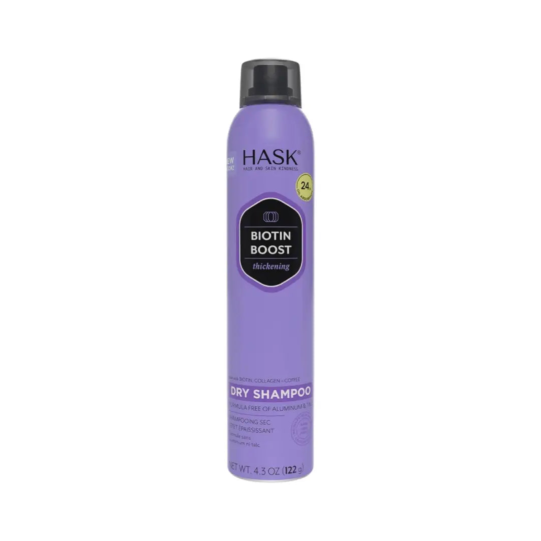 HASK Biotin Boost Thickening Dry Shampoo 122g – Oil Absorbing Hair Refresh Spray with Volume Effect