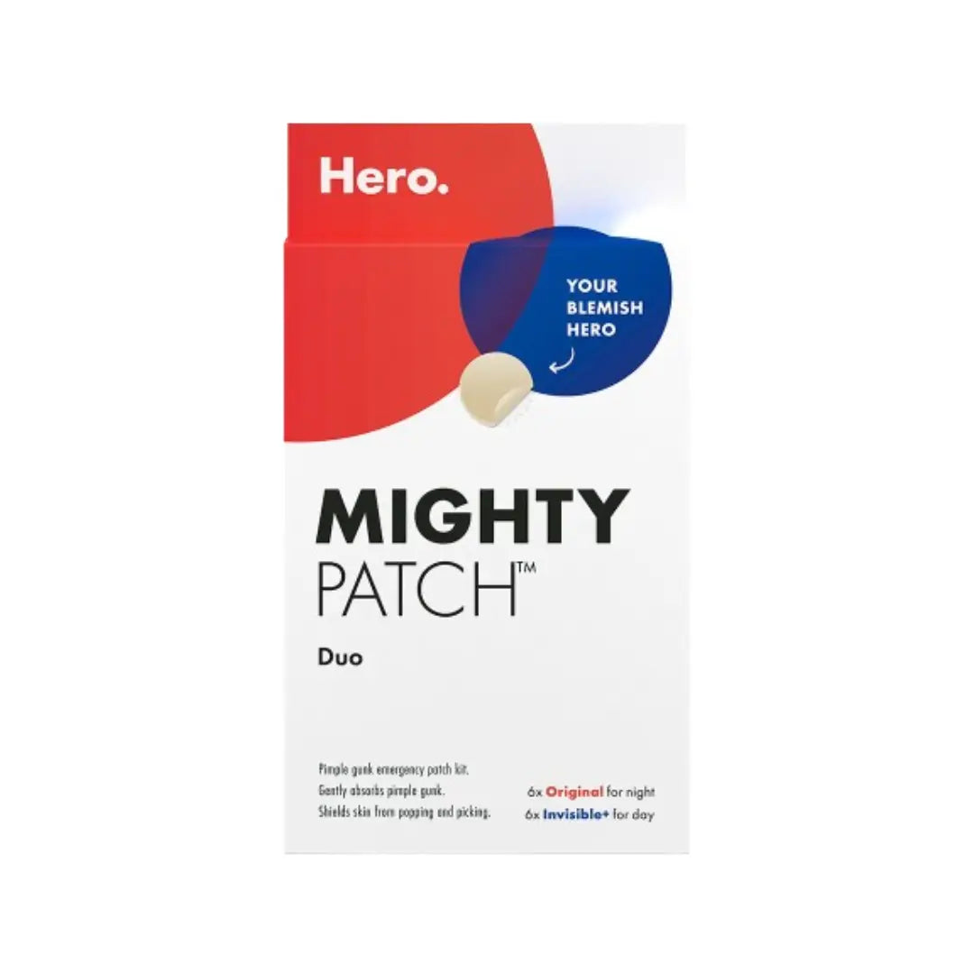 Hero Mighty Patch Duo 12s Hydrocolloid Pimple Patches Original and Invisible Blemish Care Pack