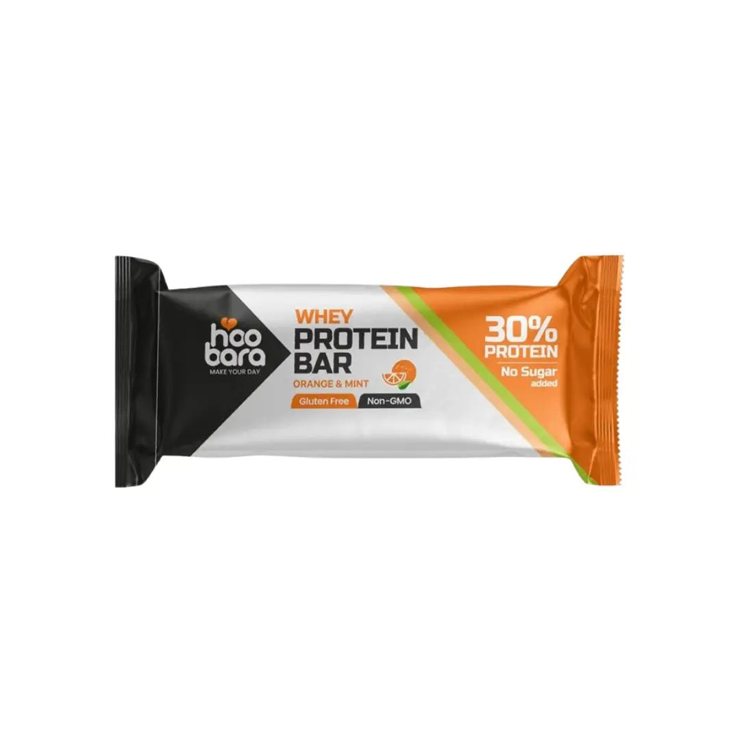 Hoo Bara Orange & Mint Whey Protein Bar 50g