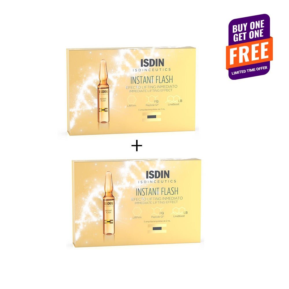 ISDIN CEUTICS Instant Flash 2ml Ampoules 5s – brightening and hydrating skin serum, 1+1 offer
