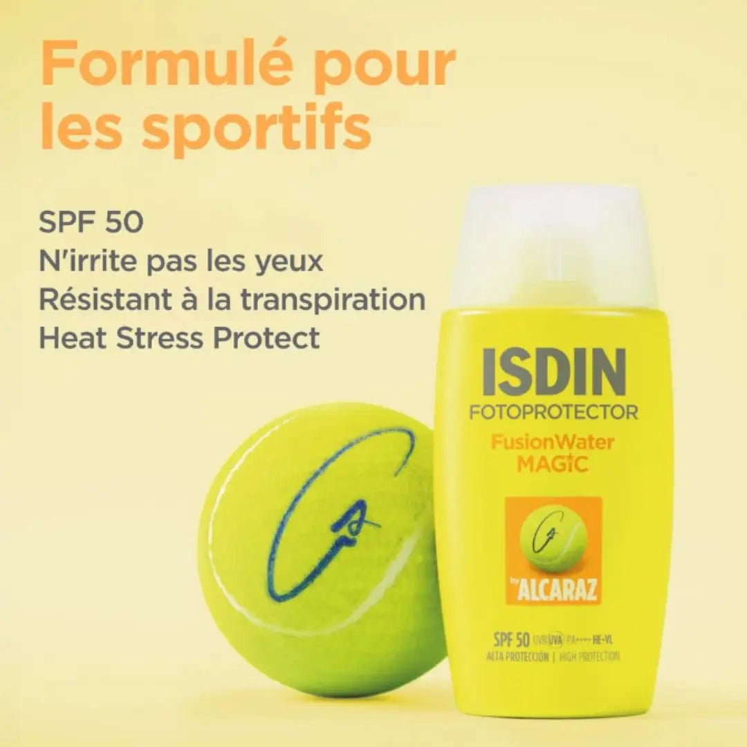 ISDIN Fotoprotector Fusion Water Magic Alcaraz SPF50+ 50ml + Free Tennis ball from Carlos Alcaraz