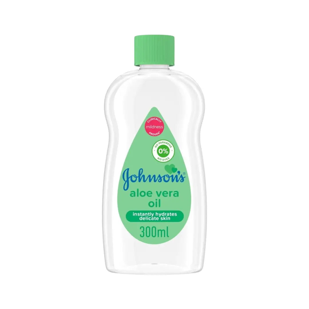 Johnson's Baby Oil Aloe Vera 300ml Moisturizing Baby Massage Oil for Soft and Smooth Skin