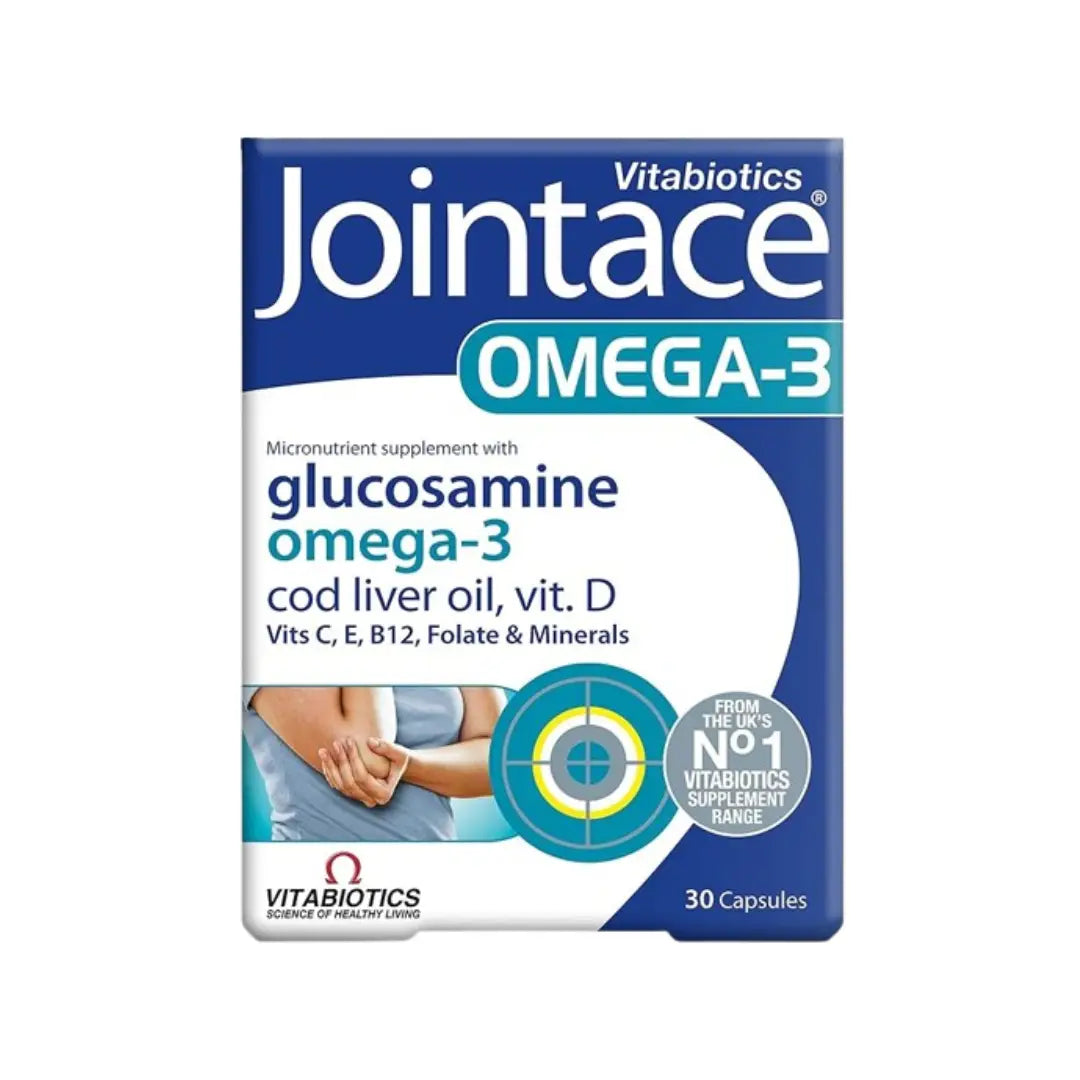 Jointace Omega-3 Tablets 30s joint health supplement with omega-3, glucosamine, and vitamins for flexibility and mobility support