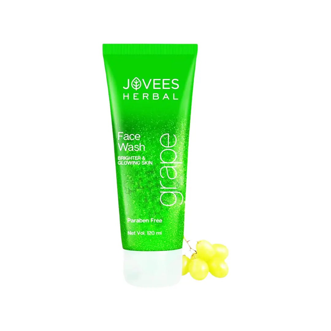 Jovees Herbal Grape Face Wash 120ml | Antioxidant Face Cleanser for Glowing & Even-Toned Skin | Gentle Daily Face Wash