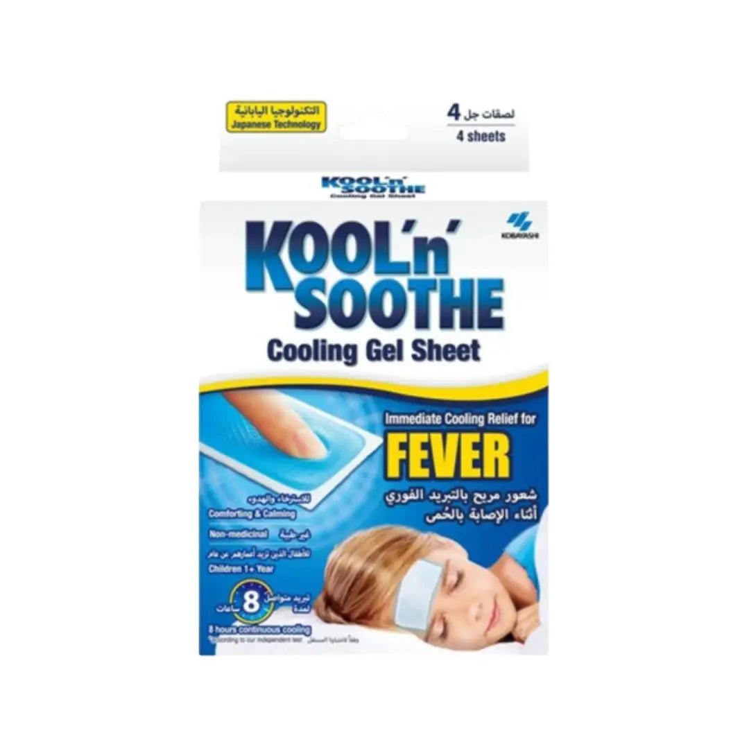 Kobayashi Kool'N Soothe Child Fever Cooling Gel Sheet 4s