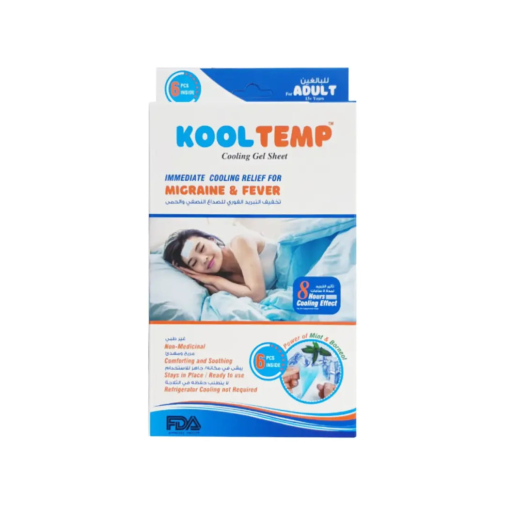 Kool Temp Adult Cooling Gel Sheet 6s
