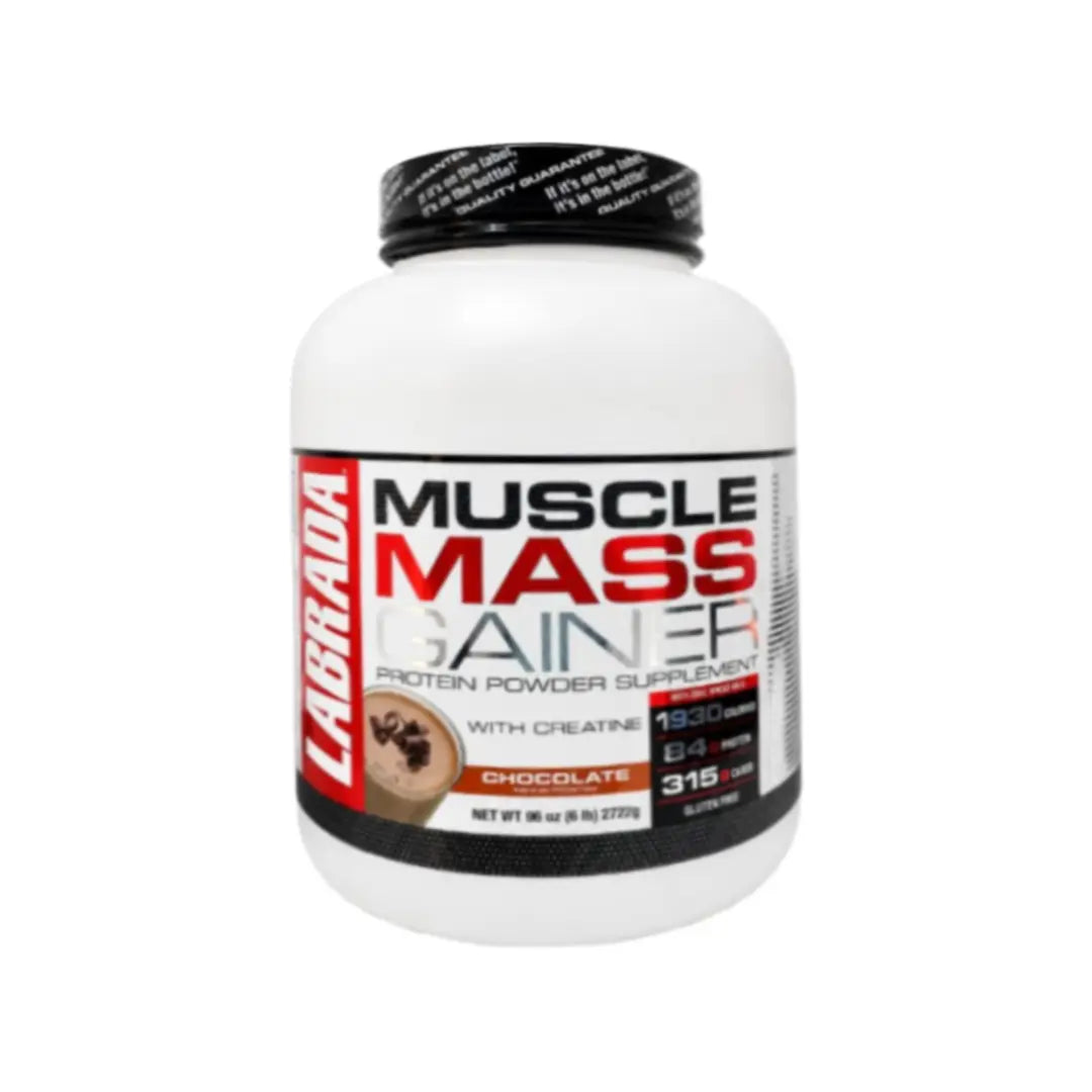 Labrada Muscle Mass Gainer Chocolate 6lb (8 Servings) – High-Calorie Weight Gainer Protein Powder for Muscle Growth & Recovery