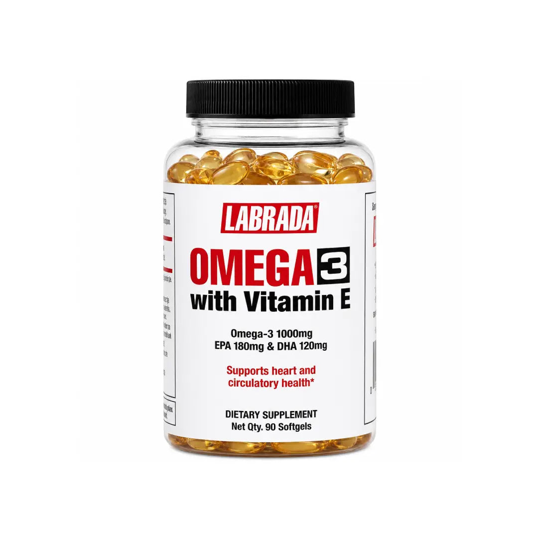 Labrada Omega 3 with Vitamin E Softgels 90s – Fish Oil Supplement
