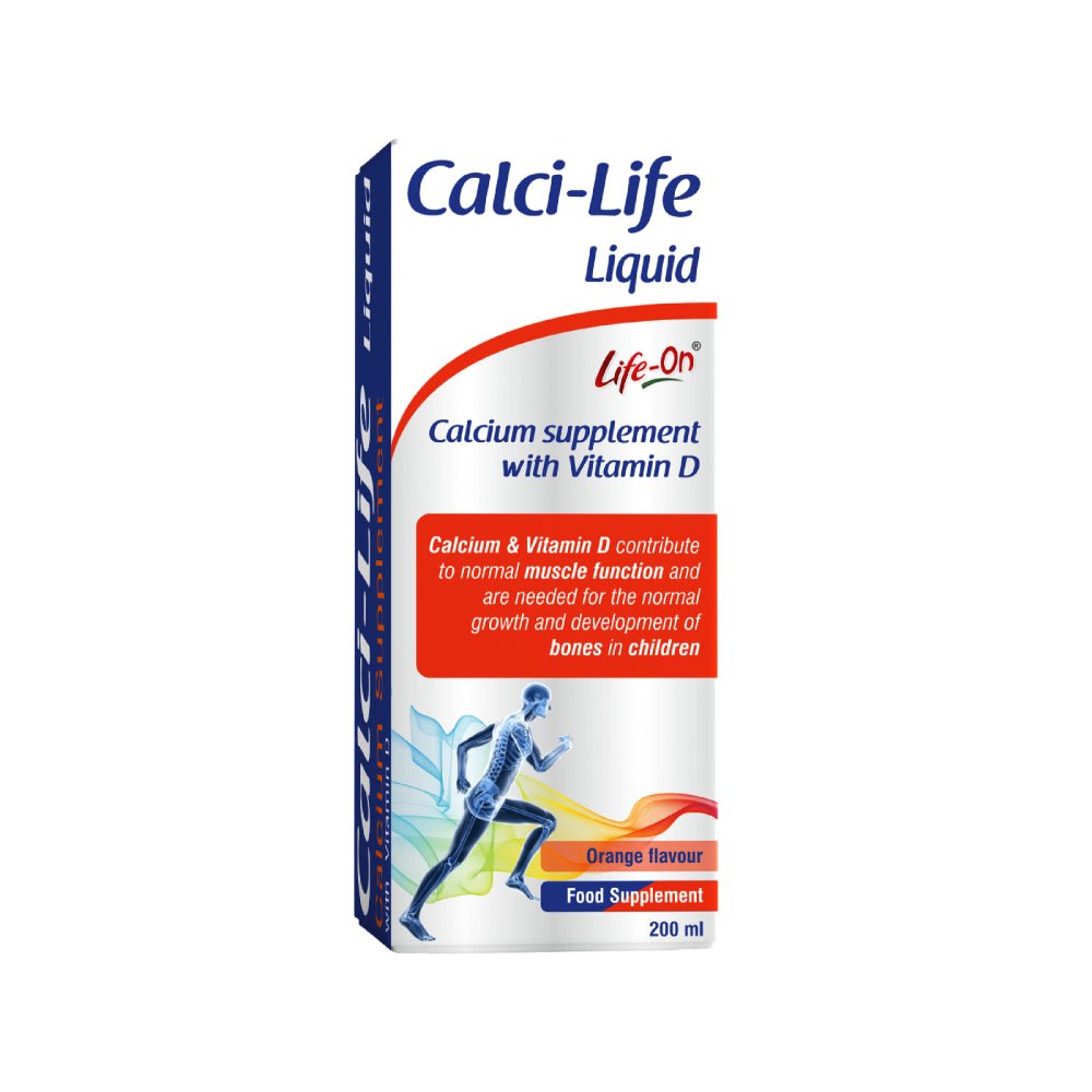 Life On Calci Life Liquid Orange 200ml – calcium supplement for bone and teeth health