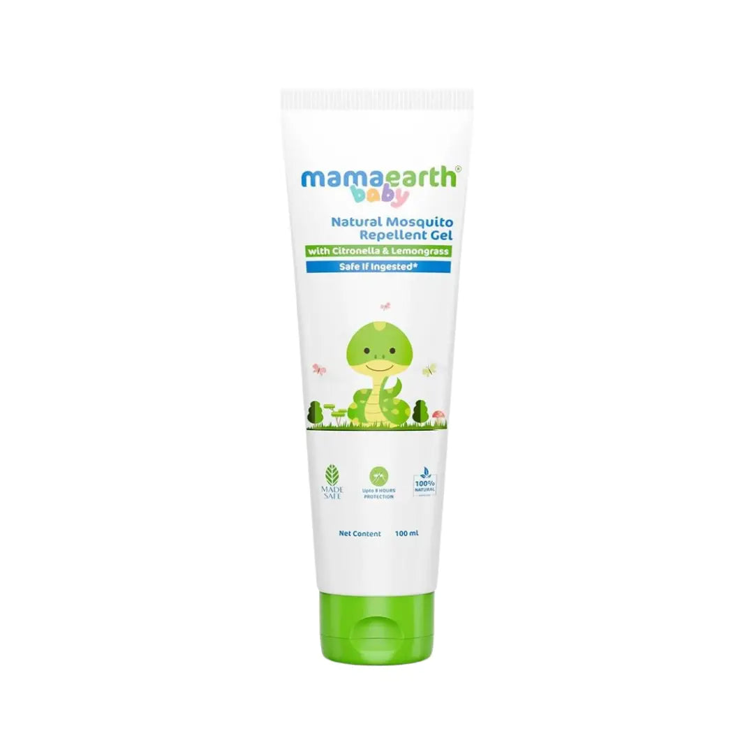 Mamaearth Baby Natural Mosquito Repellent Gel 100ml | Gentle Plant-Based Protection for Babies