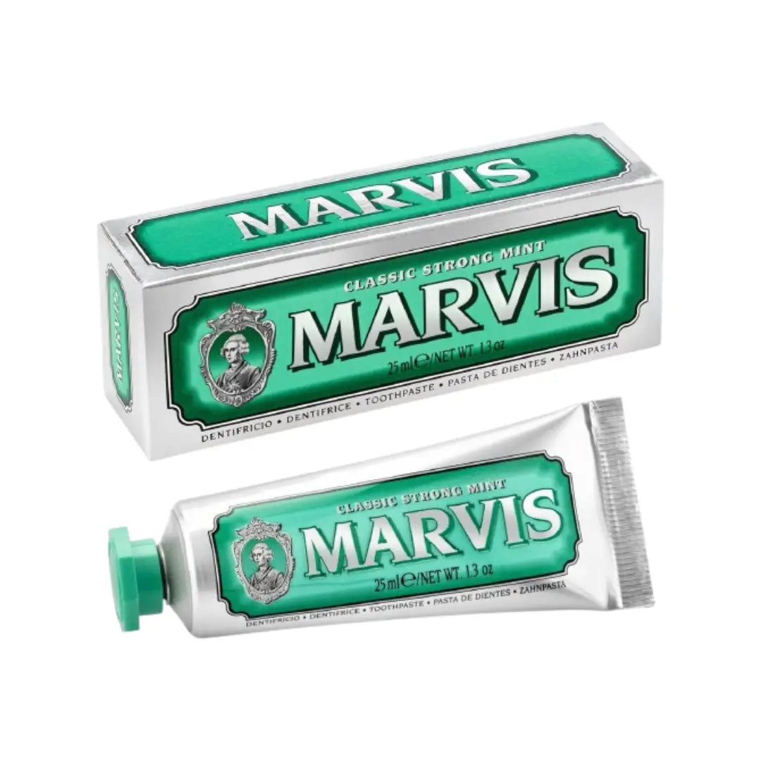 Marvis Classic Strong Mint Toothpaste 25ml – Travel Size Intense Mint Fresh Oral Care