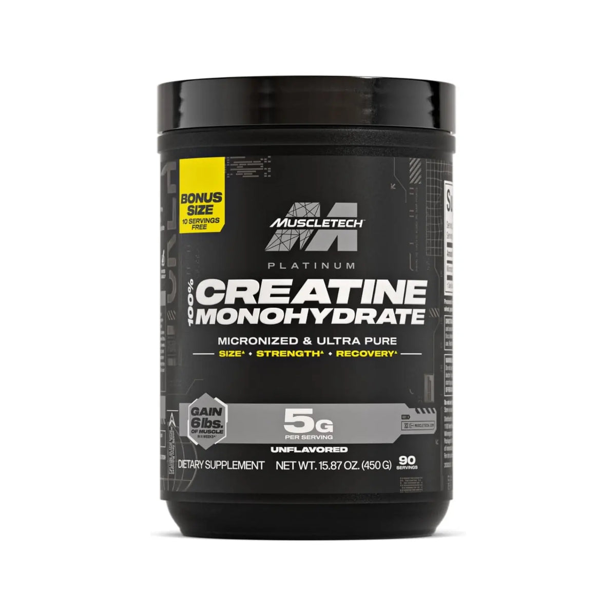 MuscleTech Platinum Creatine Monohydrate 450G Unflavored Serv 90