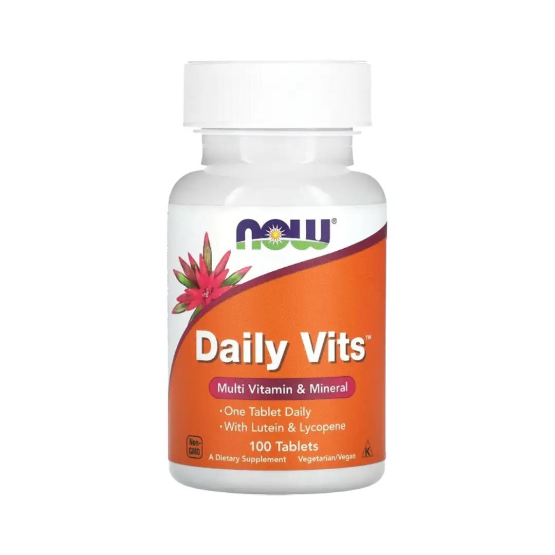 NOW Daily Vits Multivitamin & Mineral Supplement 100 Capsules for daily nutrition, energy, and immune support