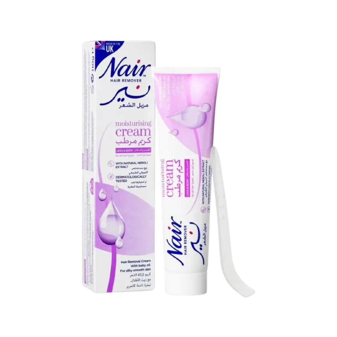 Nair Hair Removal Moisturizing Cream 110g | Gentle Depilatory Cream for Smooth Skin | Easy Hair Remover