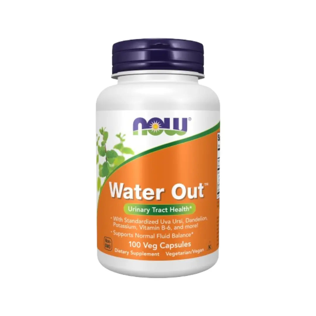 NOW Water Out Capsules 100s Herbal Water Balance Supplement with Dandelion and Potassium