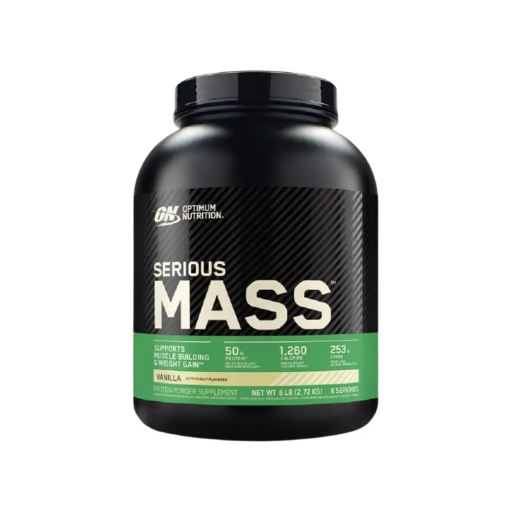 Optimum Nutrition Serious Mass 6lb High-Calorie Weight Gainer for muscle growth and mass gain