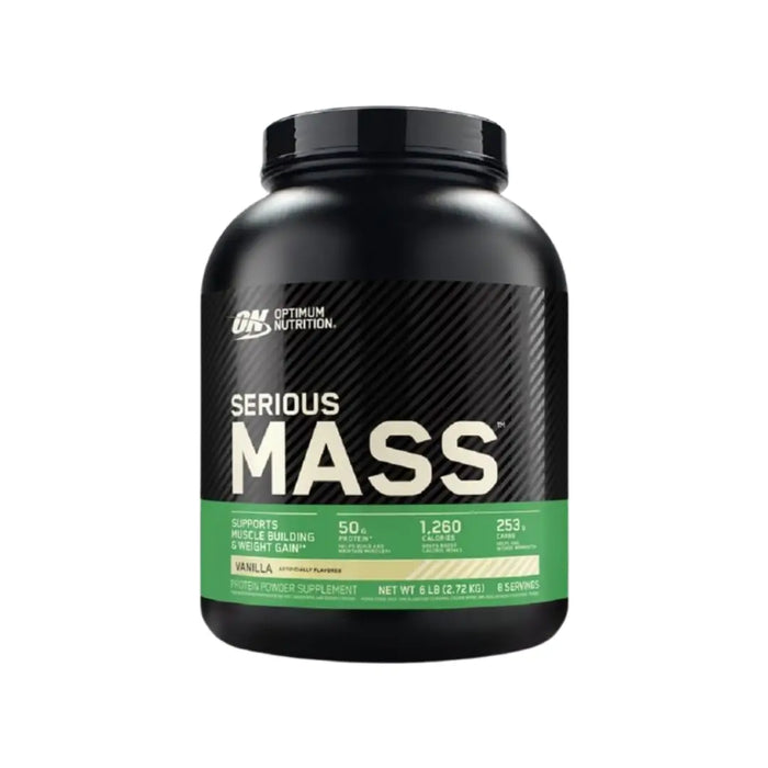 Optimum Nutrition Serious Mass 6lb High-Calorie Weight Gainer for muscle growth and mass gain