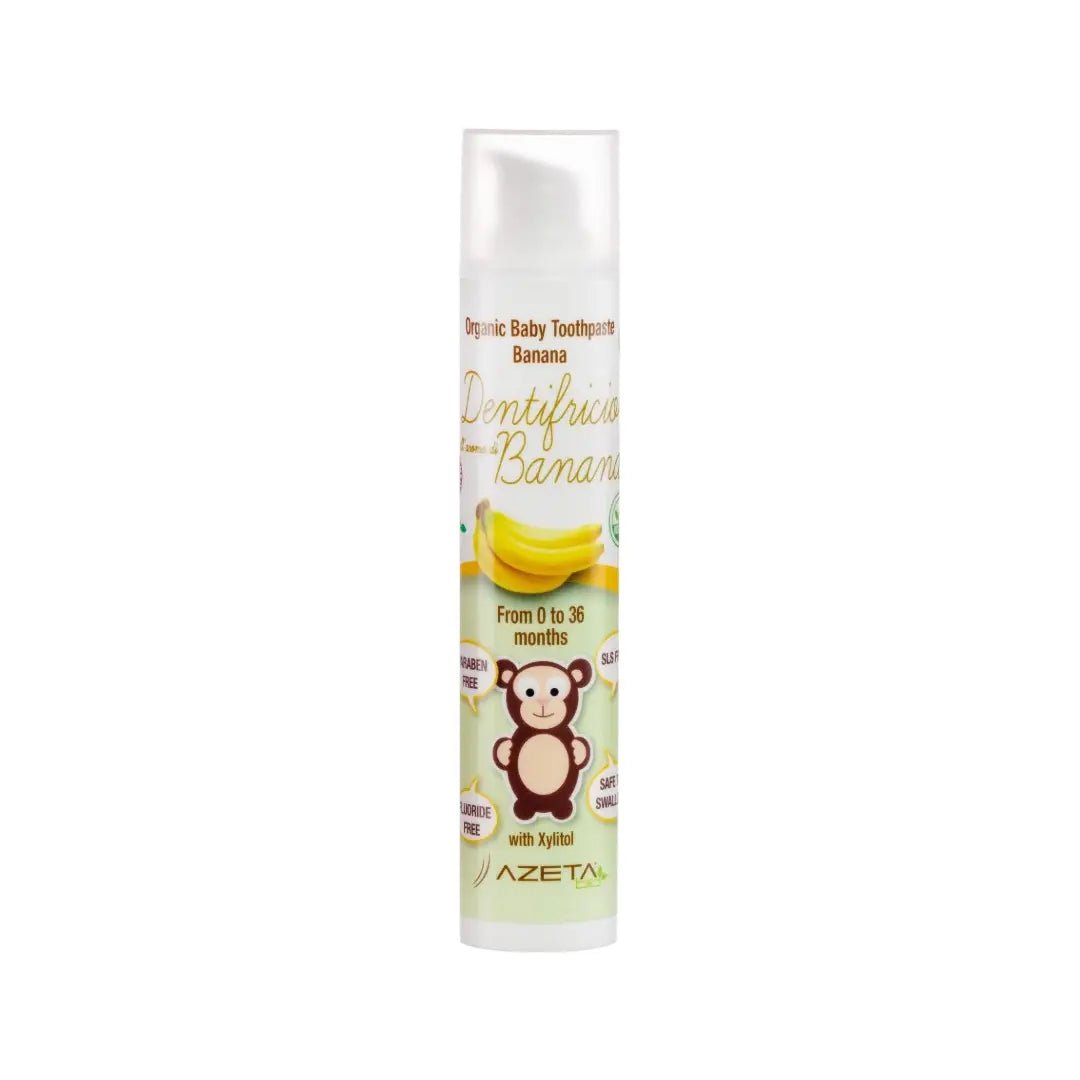 Organic Baby Toothpaste 0–36 Months 50ml – Fluoride Free Gentle Toothpaste for Infants & Toddlers