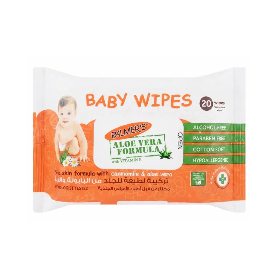 Palmer's Baby Wipes 20s – Gentle Cleansing Wipes for Baby Skin