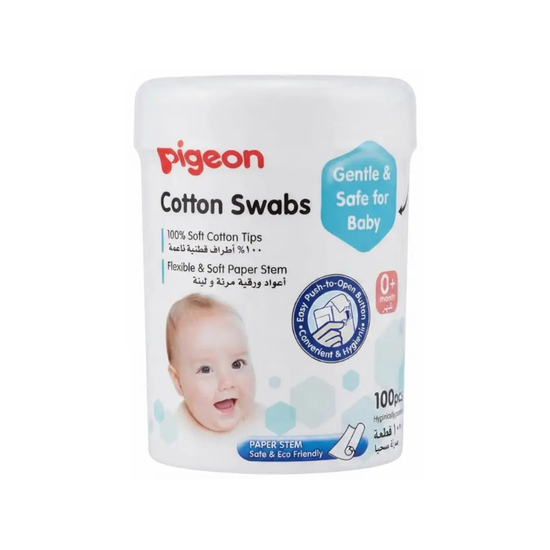 Pigeon Cotton Swabs 0M+ 100s 26548 – Baby Cotton Buds for Gentle Care
